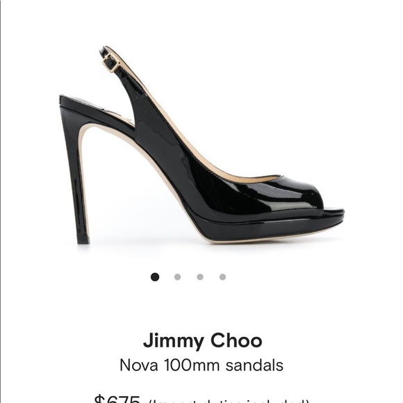 Jimmy Choo Nova patent leather black sling back - Picture 11 of 11